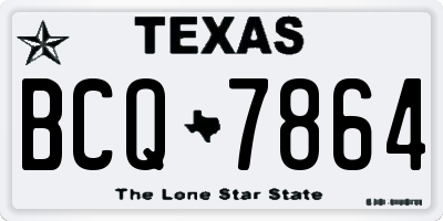 TX license plate BCQ7864