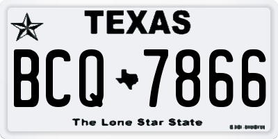 TX license plate BCQ7866