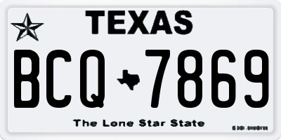 TX license plate BCQ7869