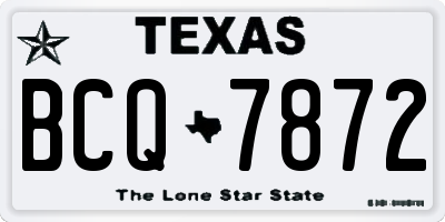 TX license plate BCQ7872