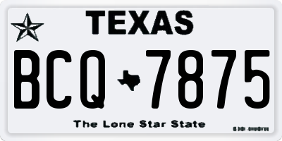 TX license plate BCQ7875
