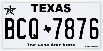 TX license plate BCQ7876