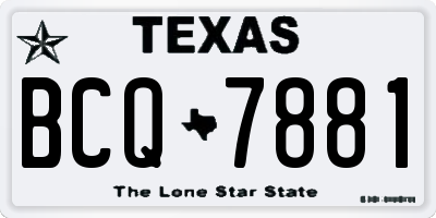 TX license plate BCQ7881