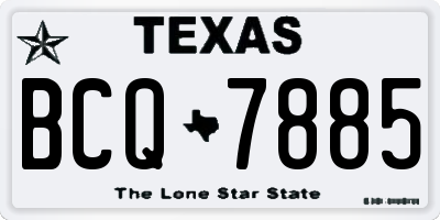 TX license plate BCQ7885
