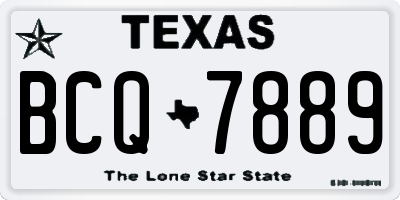 TX license plate BCQ7889
