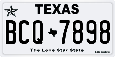 TX license plate BCQ7898