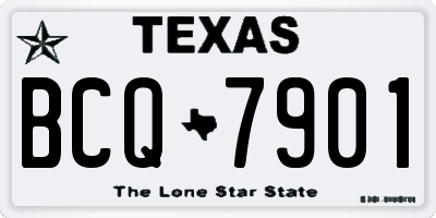 TX license plate BCQ7901