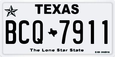 TX license plate BCQ7911