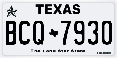 TX license plate BCQ7930