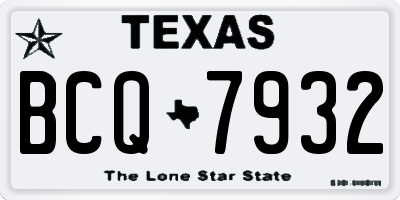 TX license plate BCQ7932
