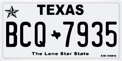TX license plate BCQ7935