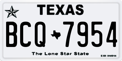 TX license plate BCQ7954