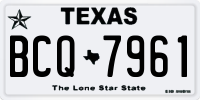 TX license plate BCQ7961