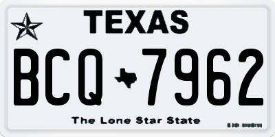 TX license plate BCQ7962