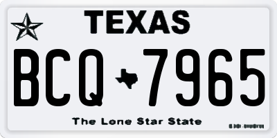 TX license plate BCQ7965