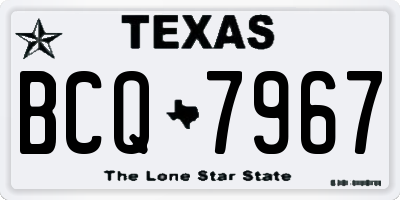 TX license plate BCQ7967