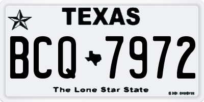 TX license plate BCQ7972