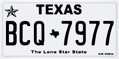 TX license plate BCQ7977