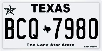 TX license plate BCQ7980