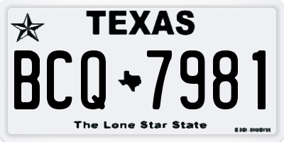 TX license plate BCQ7981