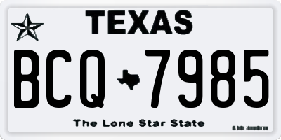 TX license plate BCQ7985