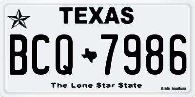 TX license plate BCQ7986