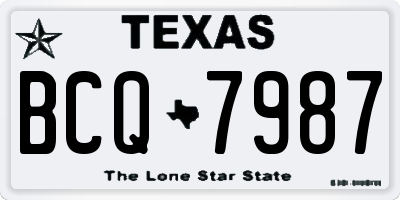 TX license plate BCQ7987