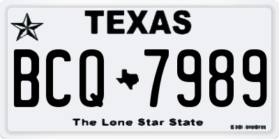 TX license plate BCQ7989