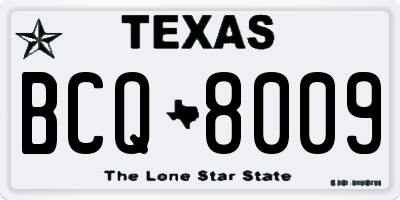TX license plate BCQ8009