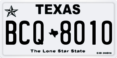 TX license plate BCQ8010