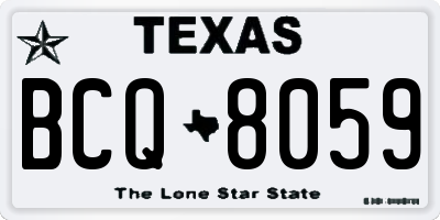 TX license plate BCQ8059