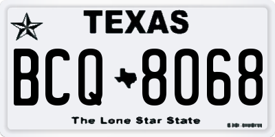 TX license plate BCQ8068