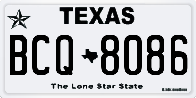 TX license plate BCQ8086