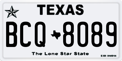 TX license plate BCQ8089