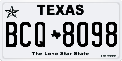 TX license plate BCQ8098