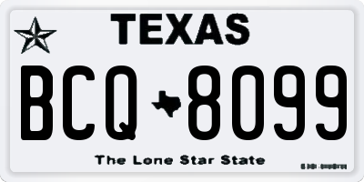 TX license plate BCQ8099