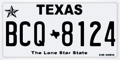 TX license plate BCQ8124