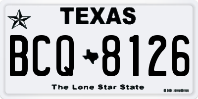 TX license plate BCQ8126