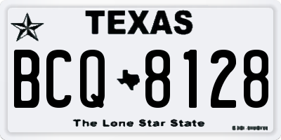 TX license plate BCQ8128