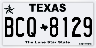 TX license plate BCQ8129