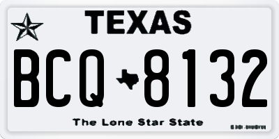 TX license plate BCQ8132
