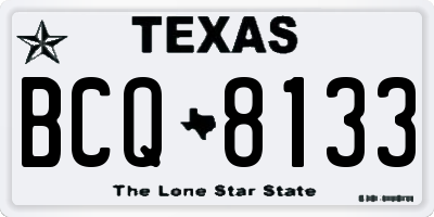 TX license plate BCQ8133