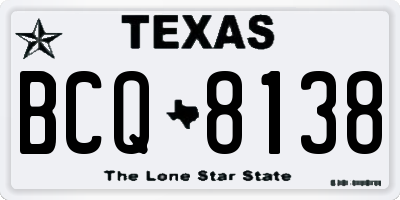 TX license plate BCQ8138