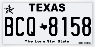 TX license plate BCQ8158