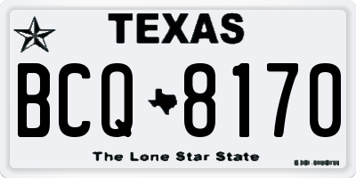 TX license plate BCQ8170