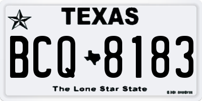 TX license plate BCQ8183
