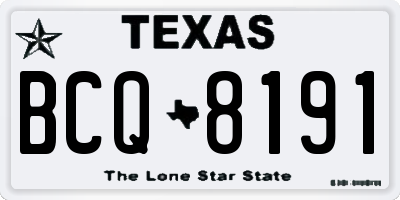TX license plate BCQ8191