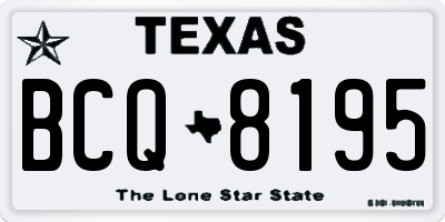 TX license plate BCQ8195