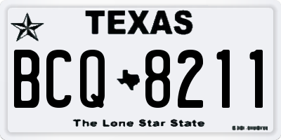 TX license plate BCQ8211