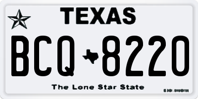 TX license plate BCQ8220